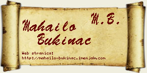 Mahailo Bukinac vizit kartica